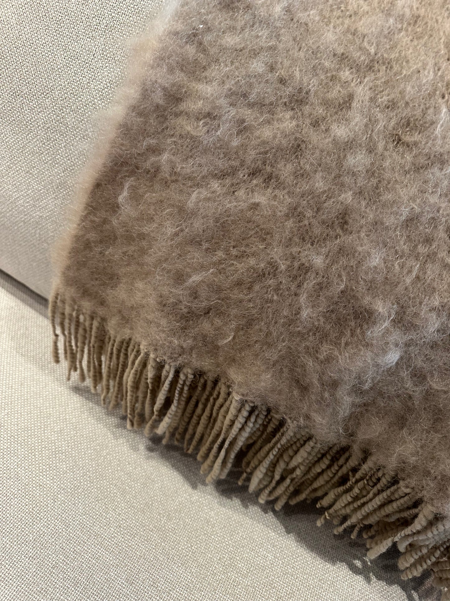 Mohairplaid, taupe