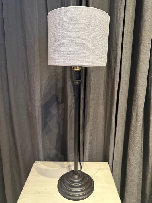 Bordlampe, bruneret metal