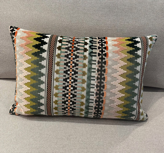 Mønstret pude, grøn