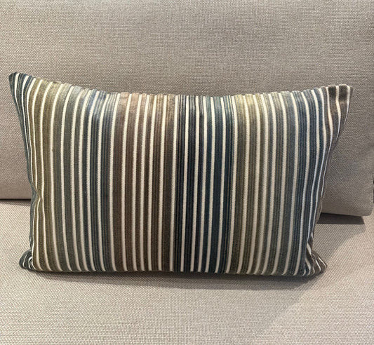 Velour pude blå/grøn