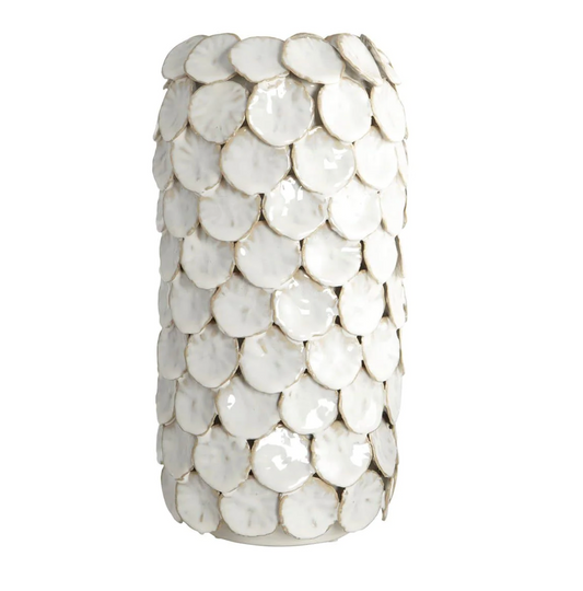 Hvid keramikvase