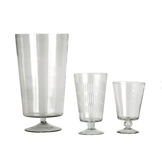 Pokalvase i glas lille