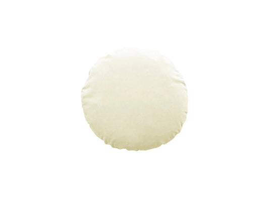 Velourpude rund - dusty white