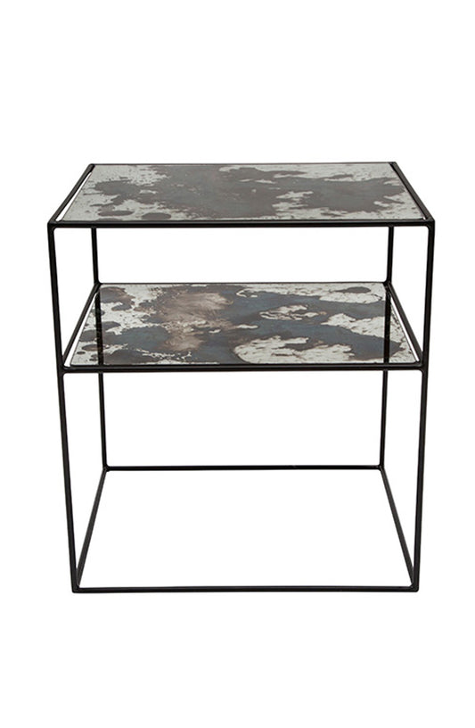 Sidebord eller sengebord i oxideret metal