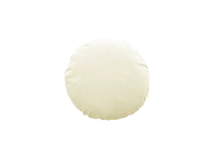 Velourpude rund - dusty white