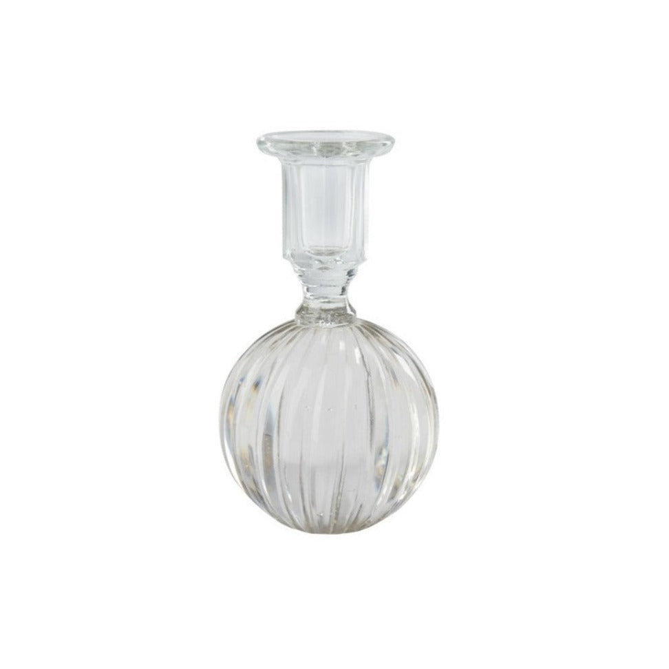 Lysestage i glas